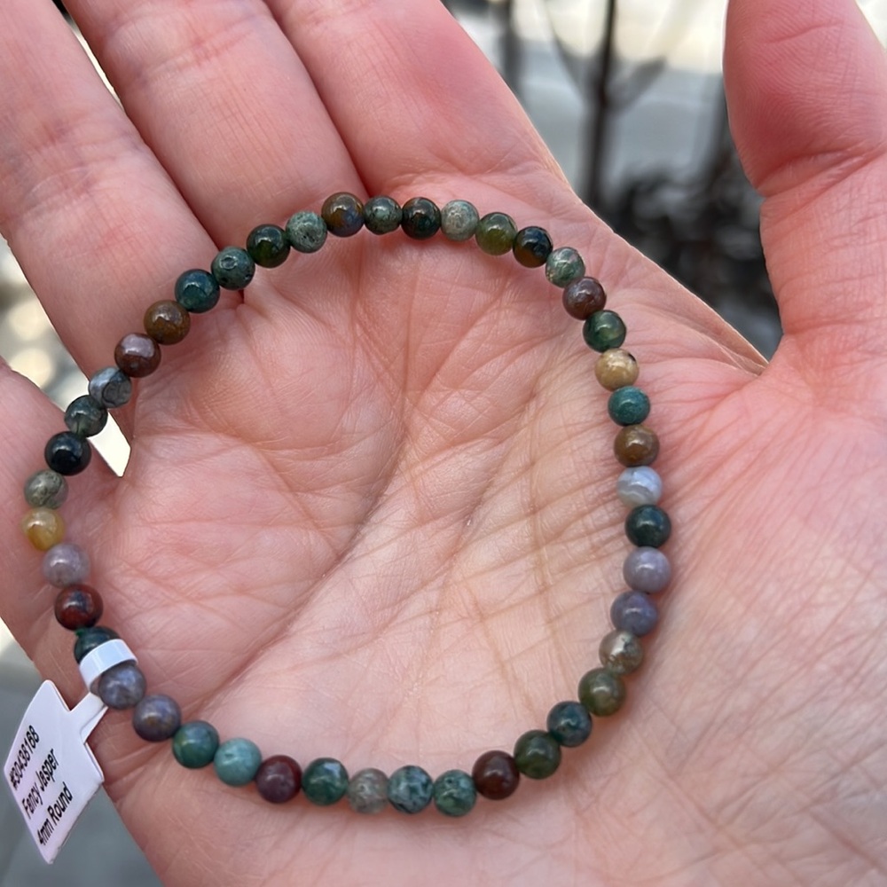 Fancy Jasper 4mm Beaded Bracelet